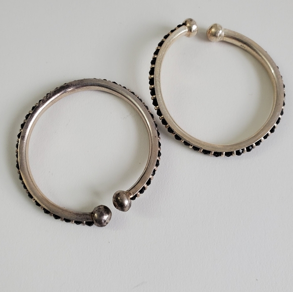 'Ward Off Evil Eye' Sterling Onyx Bracelet/ Anklet